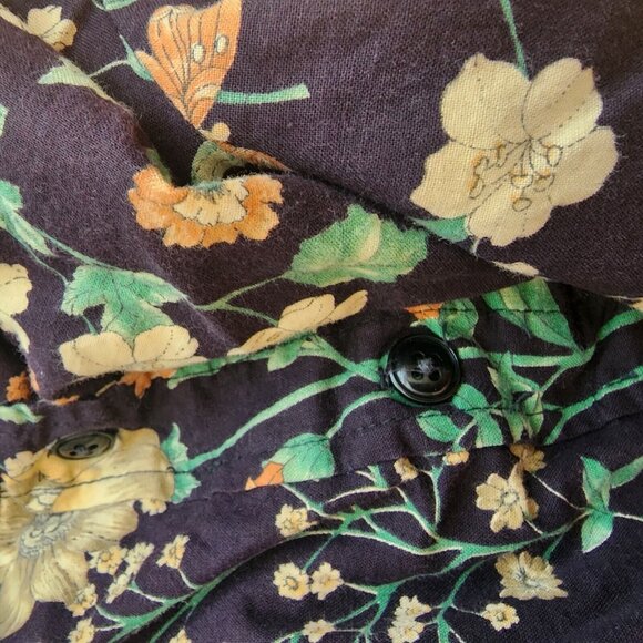 Vintage Women Paganne B Altman & Co Dress Floral Black Retro - Picture 8 of 9